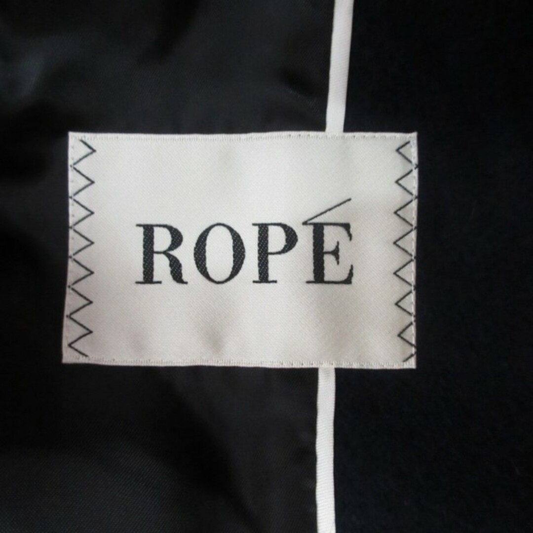 ROPE’(ロペ)のロペ 美品 アンゴラ混 Pコート ダブルジャケット 紺 約M相当 ■GY31 レディースのジャケット/アウター(ピーコート)の商品写真