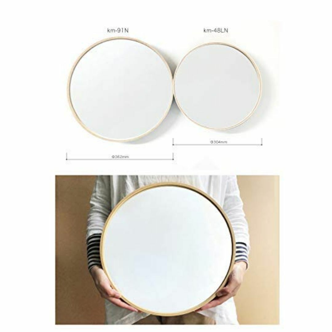 KATOMOKU Plywood wall mirror km-91NΦ362m インテリア/住まい/日用品のインテリア小物(壁掛けミラー)の商品写真