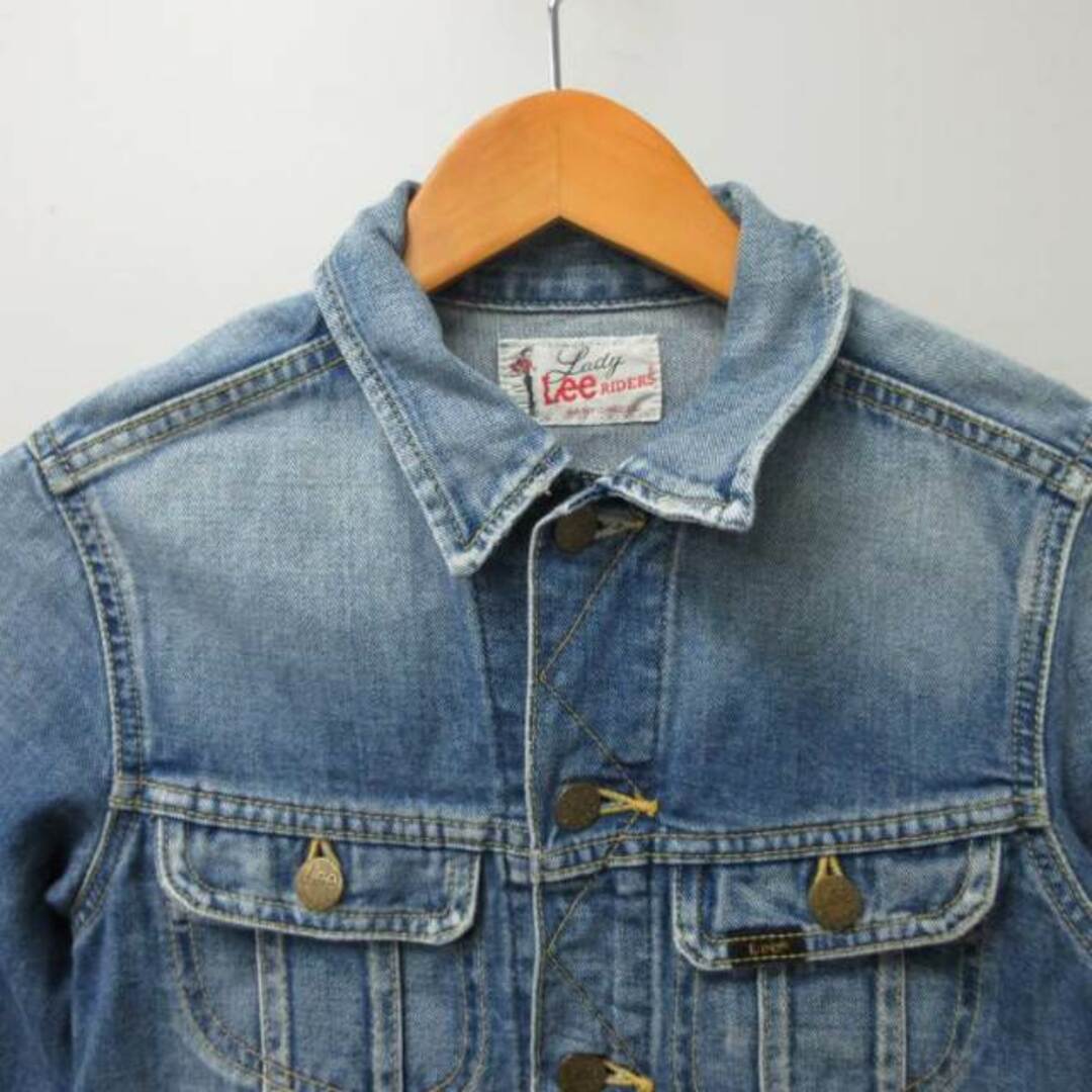 Lee(リー)のリー Gジャン デニムジャケット イエローステッチ 青系 XS ■GY31 レディースのジャケット/アウター(Gジャン/デニムジャケット)の商品写真