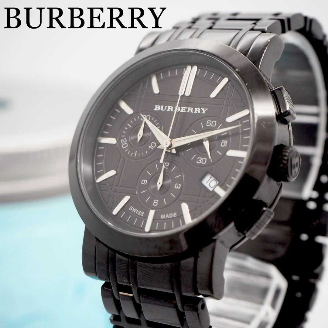 BURBERRY(バーバリー)の416 BURBERRY バーバリー時計　箱付き メンズ腕時計 クロノグラフ メンズの時計(腕時計(アナログ))の商品写真