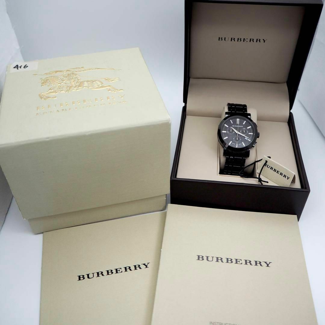 BURBERRY(バーバリー)の416 BURBERRY バーバリー時計　箱付き メンズ腕時計 クロノグラフ メンズの時計(腕時計(アナログ))の商品写真