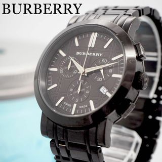 バーバリー(BURBERRY)の416 BURBERRY バーバリー時計　箱付き メンズ腕時計 クロノグラフ(腕時計(アナログ))