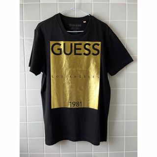 ゲス(GUESS)の❓GUESS；【新品】ゴールドビッグプリントTシャツ(半袖) Size M(Tシャツ/カットソー(半袖/袖なし))