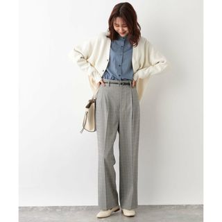 グローバルワーク(GLOBAL WORK)のグローバルワーク 美シルエットワイドパンツ チェッツ柄 L(カジュアルパンツ)