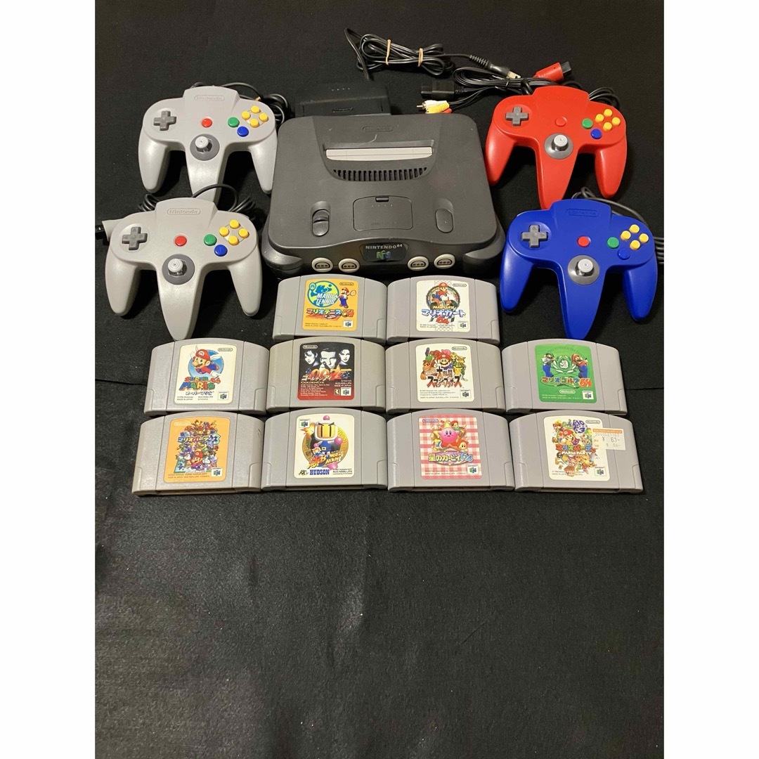 NINTENDO 64(ニンテンドウ64)のニンテンドー64 極みスティック良好コントローラー　厳選豪華ソフト10本 エンタメ/ホビーのゲームソフト/ゲーム機本体(家庭用ゲーム機本体)の商品写真