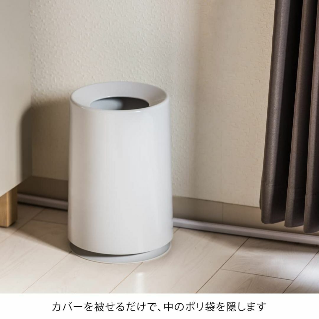 【色: 03)グレー】ideaco(イデアコ) ゴミ箱 丸形 6L 直径20✕高 インテリア/住まい/日用品のインテリア小物(ごみ箱)の商品写真