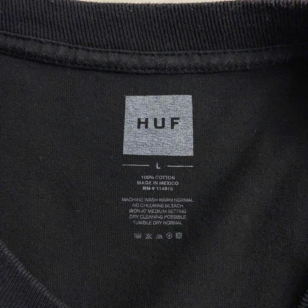 HUF(ハフ)の8565【人気Lサイズ】ハフ☆バックプリント ロングtシャツ　定番カラー メンズのトップス(Tシャツ/カットソー(七分/長袖))の商品写真