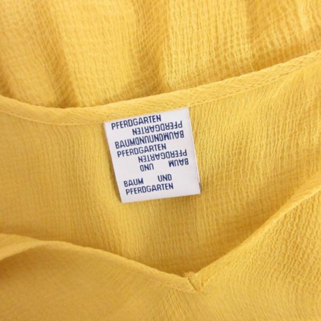 BAUM UND PFERDGARTEN(バウムウンドヘルガーデン)のバウム ウンド ヘルガーデン ワンピース ドレス 黄 L-XL  ■GY31 レディースのワンピース(ロングワンピース/マキシワンピース)の商品写真