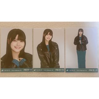 ノギザカフォーティーシックス(乃木坂46)の乃木坂46 伊藤理々杏 生写真 レザー×ニットワンピ 3種コンプ(アイドルグッズ)