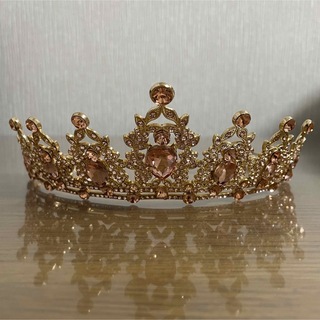 ティアラ 王冠 ピンクゴールド コスプレ カチューシャ ヘアピンプリンセスお姫様