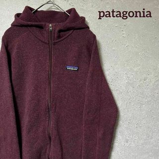 Patagonia パタゴニア パーカー ニット 裏ボア ワンポイント S