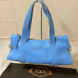 TOD'S - 美品✨トッズ・ハンドバッグ トートバッグ 手提げ 肩掛け レザー ブルー系