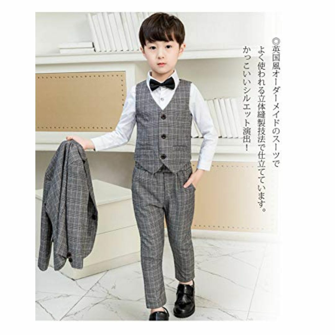 [§ｚｚ．ｌｕｘｉ] スーツ キッズ 男の子 子供フォーマル おしゃれ セット  キッズ/ベビー/マタニティのベビー服(~85cm)(その他)の商品写真