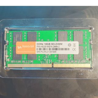 ノートPC用メモリ16GB SODIMM DDR4-2666 1枚(PCパーツ)