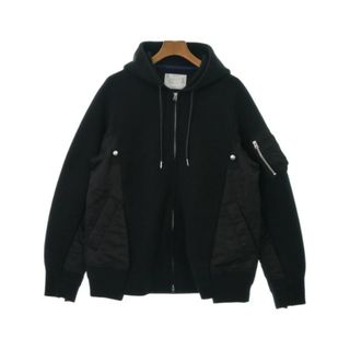 サカイ(sacai)のsacai サカイ パーカー 2(M位) 黒 【古着】【中古】(パーカー)