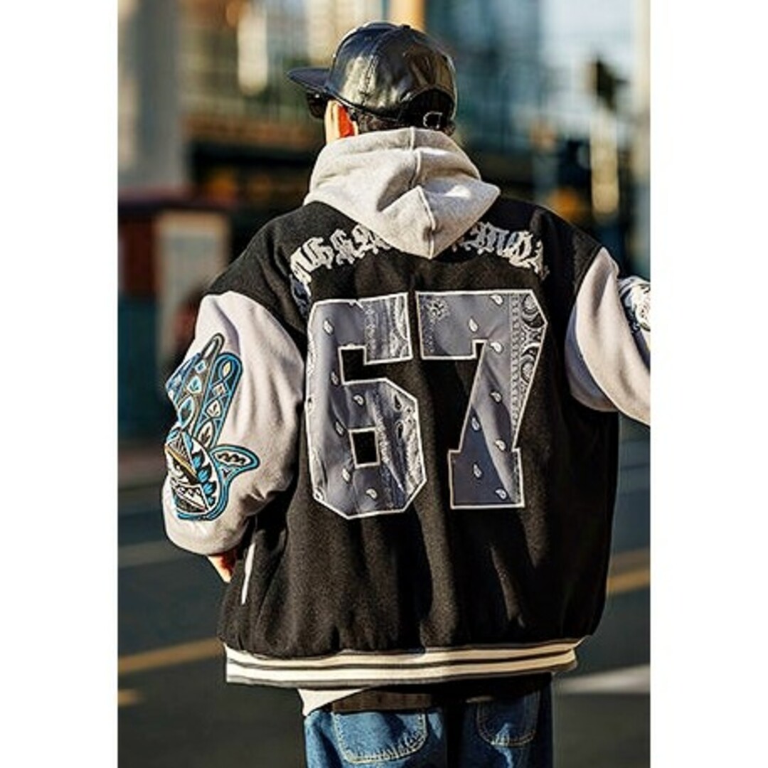 スタジャン メンズ ジャンパー 上着 XL 春物 夏物 秋物 スカジャン メンズのジャケット/アウター(スタジャン)の商品写真