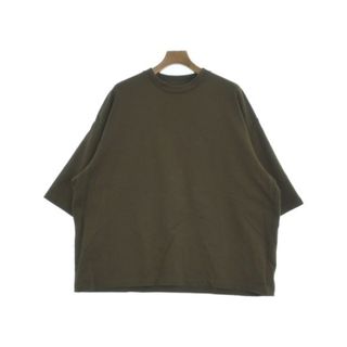 ブラームス(blurhms)のblurhms ブラームス Tシャツ・カットソー -(XL位) カーキ系 【古着】【中古】(Tシャツ/カットソー(半袖/袖なし))