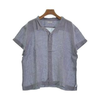 フォグリネンワーク(fog linen work)のfog linen work カジュアルシャツ F 青x白(チェック) 【古着】【中古】(シャツ/ブラウス(長袖/七分))