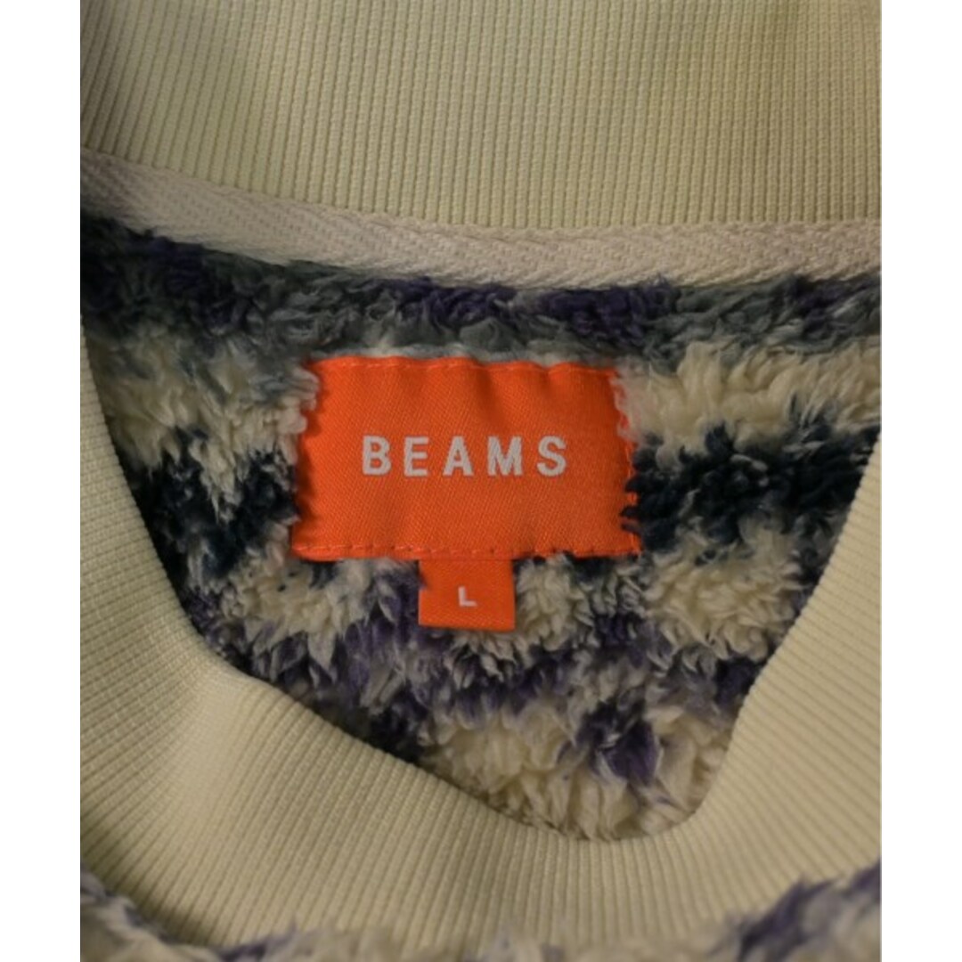 BEAMS(ビームス)のBEAMS ビームス Tシャツ・カットソー L 紫x紺x白(総柄) 【古着】【中古】 メンズのトップス(Tシャツ/カットソー(半袖/袖なし))の商品写真