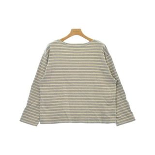 ビームスボーイ(BEAMS BOY)のBEAMS BOY Tシャツ・カットソー F グレーxベージュ系(ボーダー) 【古着】【中古】(カットソー(半袖/袖なし))