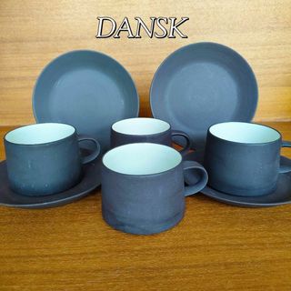 DANSK ダンスク 4客セット クイストゴー コーヒーカップ＆ソーサー 美品(食器)