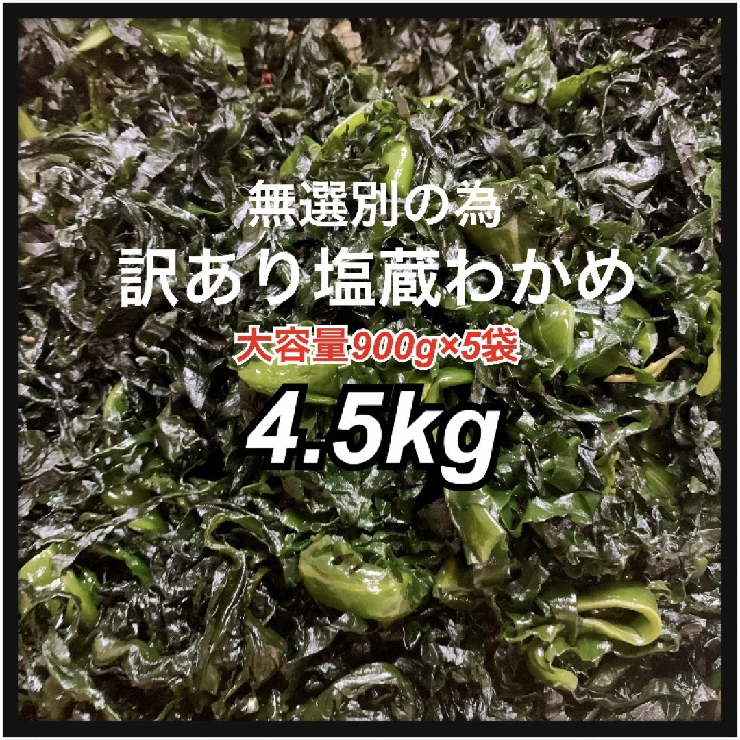 【お値打ち価格】訳あり塩蔵わかめ4.5kg お値打ち価格 食品/飲料/酒の食品(野菜)の商品写真