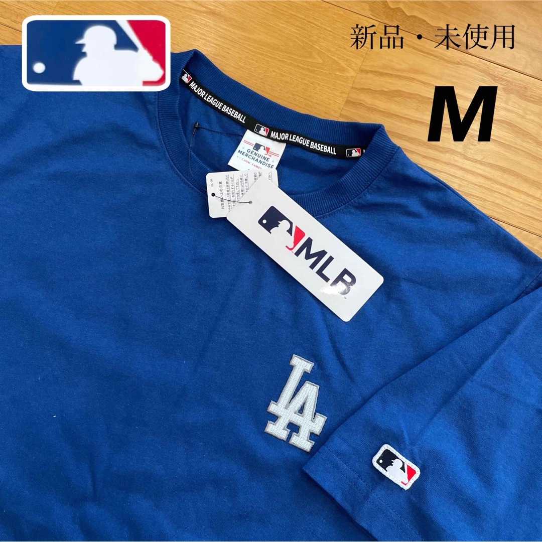 MLB(メジャーリーグベースボール)の【M】MLB公式　ドジャース　綿100% ロゴ刺繍　半袖Tシャツ●大谷翔平 メンズのトップス(Tシャツ/カットソー(半袖/袖なし))の商品写真