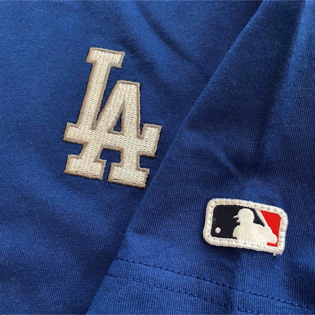 MLB(メジャーリーグベースボール)の【M】MLB公式　ドジャース　綿100% ロゴ刺繍　半袖Tシャツ●大谷翔平 メンズのトップス(Tシャツ/カットソー(半袖/袖なし))の商品写真