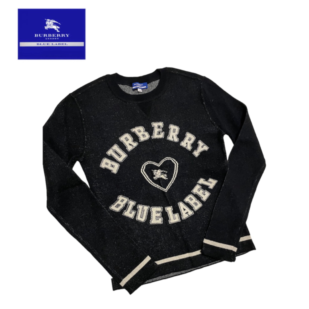 BURBERRY BLUE LABEL(バーバリーブルーレーベル)の美品　  BURBERRY BLUE LABEL  ニット　ロゴ レディースのトップス(ニット/セーター)の商品写真