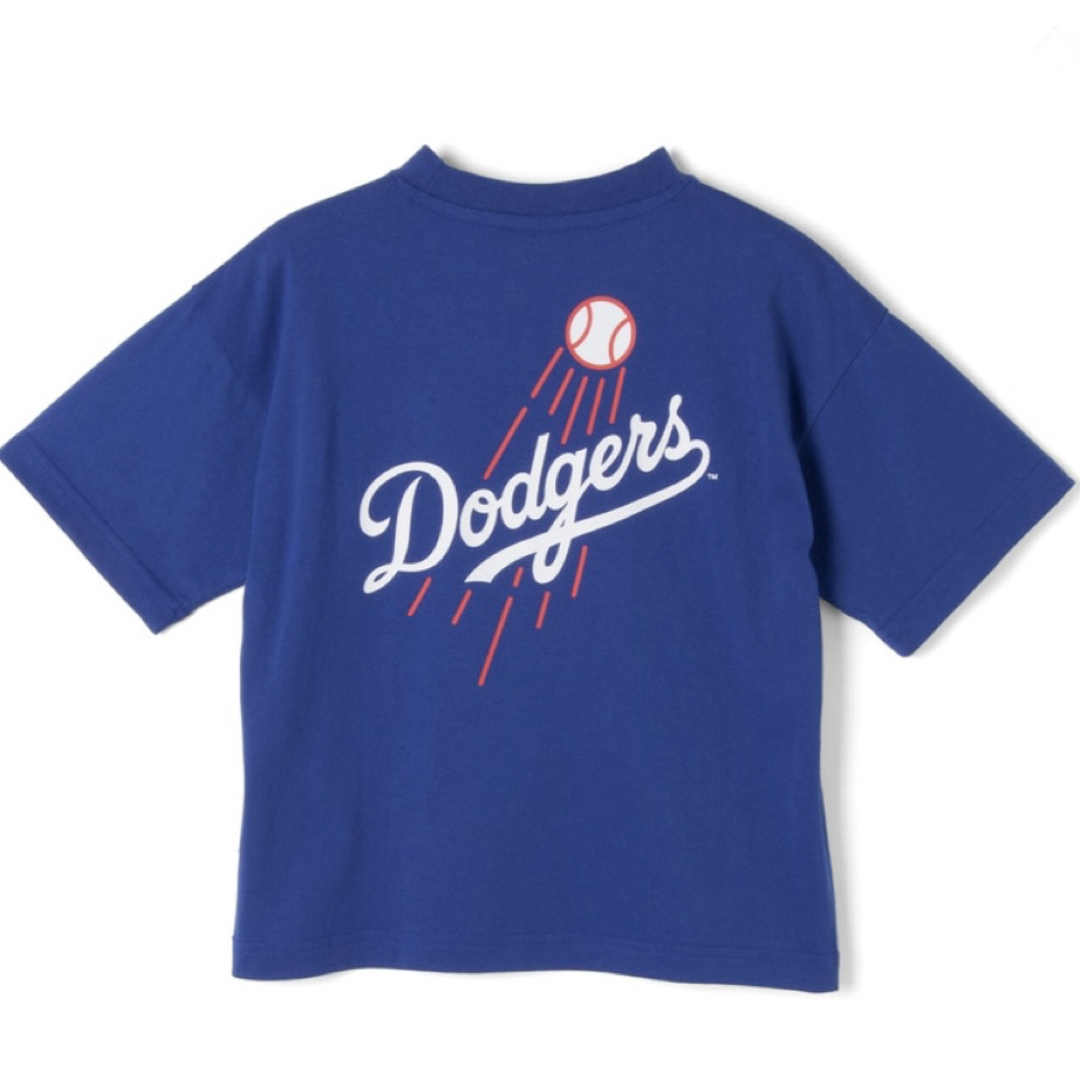 MLB(メジャーリーグベースボール)の【150】MLB公式 ドジャースロゴ半袖Tシャツ●大谷翔平　ユニフォーム　グッズ キッズ/ベビー/マタニティのキッズ服男の子用(90cm~)(Tシャツ/カットソー)の商品写真