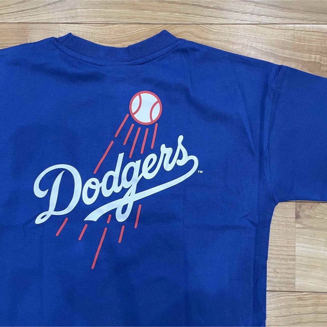 MLB(メジャーリーグベースボール)の【150】MLB公式 ドジャースロゴ半袖Tシャツ●大谷翔平　ユニフォーム　グッズ キッズ/ベビー/マタニティのキッズ服男の子用(90cm~)(Tシャツ/カットソー)の商品写真