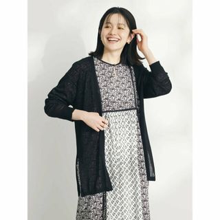 クラフトスタンダードブティック(CRAFT STANDARD BOUTIQUE)の【ブラック】シアーニットトッパーカーディガン/24SS(カーディガン)