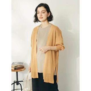 クラフトスタンダードブティック(CRAFT STANDARD BOUTIQUE)の【ブラウン】シアーニットトッパーカーディガン/24SS(カーディガン)