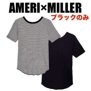 アメリヴィンテージ(Ameri VINTAGE)の【新品未使用】AMERI×MILLER CUP IN TEE ブラック　Mサイズ(Tシャツ(半袖/袖なし))