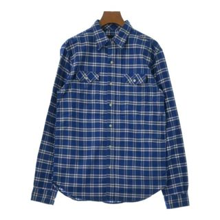 ハフ(HUF)のHUF ハフ カジュアルシャツ M 青x白(チェック) 【古着】【中古】(シャツ)