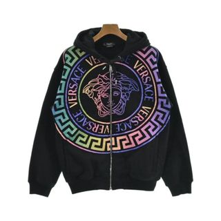 VERSACE - VERSACE ヴェルサーチ パーカー S 黒 【古着】【中古】