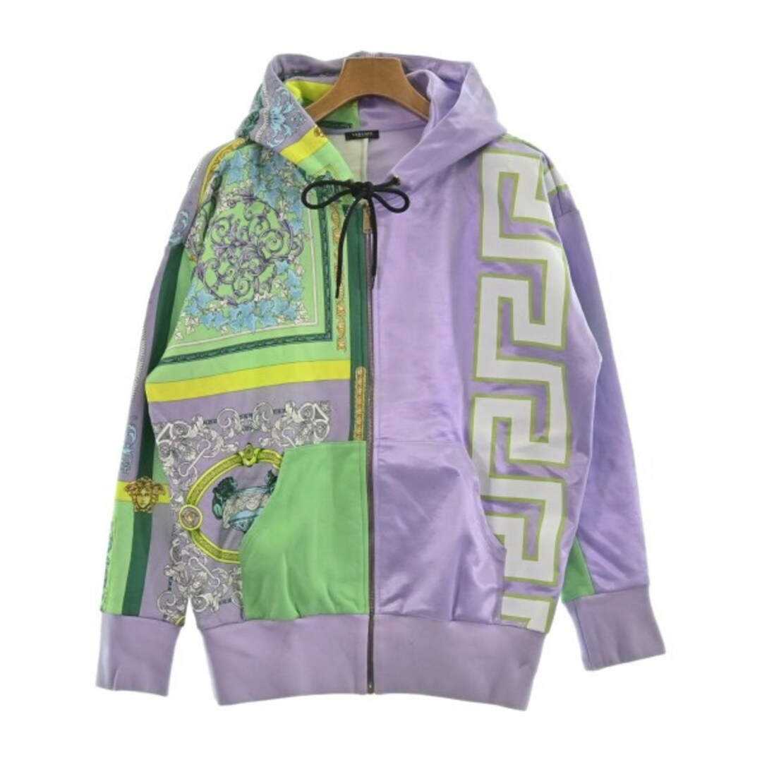 VERSACE(ヴェルサーチ)のVERSACE ヴェルサーチ パーカー 38(S位) 紫x黄緑x緑等 【古着】【中古】 メンズのトップス(パーカー)の商品写真