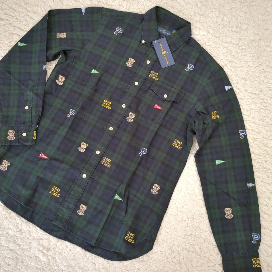 Ralph Lauren(ラルフローレン)の新品 ラルフローレン ブラックウォッチ タータンチェック 総柄 ブルドッグ M メンズのトップス(シャツ)の商品写真