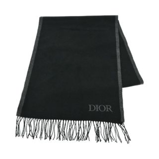 ディオールオム(DIOR HOMME)のDior Homme ディオールオム マフラー - 黒xグレー 【古着】【中古】(マフラー)