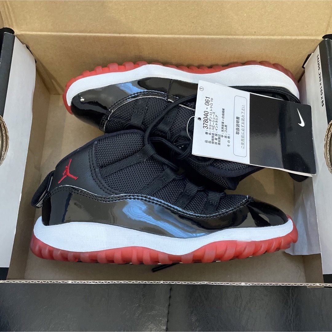 Jordan Brand（NIKE）(ジョーダン)の【新品未使用】NIKE AIR JORDAN 11 BRED TD 16cm キッズ/ベビー/マタニティのキッズ靴/シューズ(15cm~)(スニーカー)の商品写真