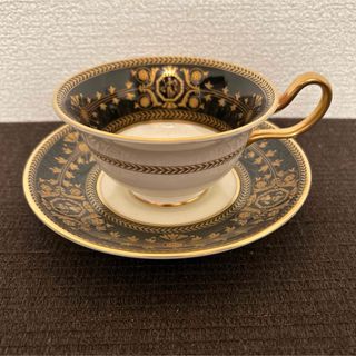 ウェッジウッド(WEDGWOOD)のウェッジウッド　アストバリー　ブラック　ピオニー　カップ&ソーサー(グラス/カップ)