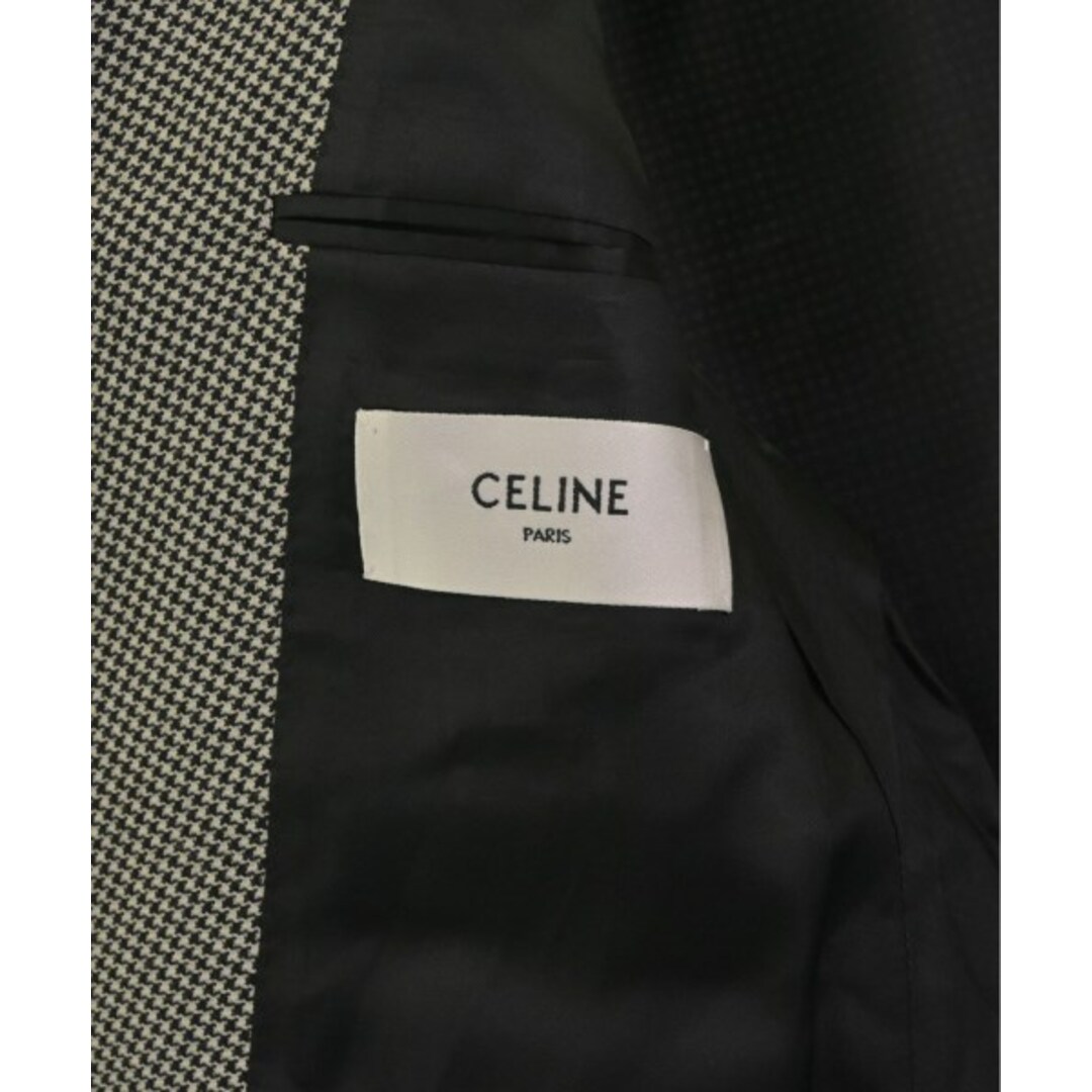 CELINE - CELINE セリーヌ テーラードジャケット 46(M位) 黒x白 CELINE - CELINE セリーヌ テーラードジャケット 46(M位) 黒x白
