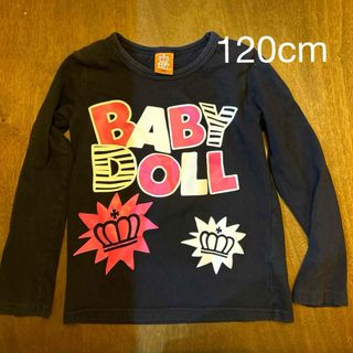 ベビードール(BABYDOLL)の子供服　ベビードール　ロゴカットソー　黒　120cm(Tシャツ/カットソー)