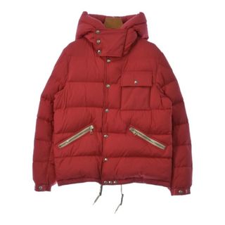 モンクレール(MONCLER)のMONCLER モンクレール ダウンジャケット/ダウンベスト 1(S位) 赤 【古着】【中古】(ダウンジャケット)