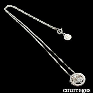 クレージュ(Courreges)の【美品】courreges ネックレス SV925 K10 ダイヤ0.01(ネックレス)