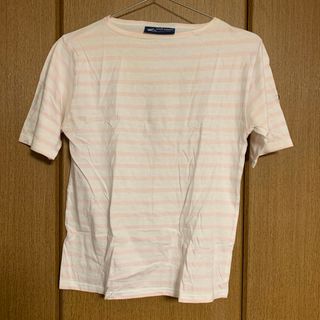 SAINT JAMES - セントジェームス　ボーダー半袖Tシャツ　白　ホワイト　ピンク　サイズ1  