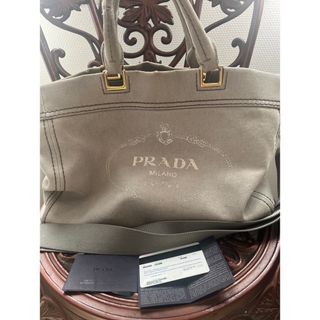 PRADA - PRADAカナパ　トートバッグ　グレー