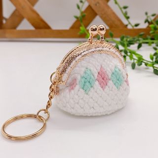 がま口 キーホルダー  ハンドメイド 財布 小銭入れ 可愛い お洒落 小物入れ(コインケース/小銭入れ)