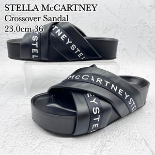 ステラマッカートニー(Stella McCartney)の【美品】ステラマッカートニー クロスオーバー フラット ストラップサンダル 厚底(サンダル)