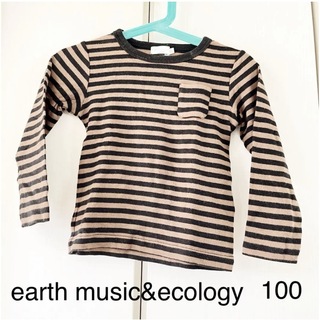 アースミュージックアンドエコロジー(earth music & ecology)のアースミュージック　キッズ　ボーダーロンＴ(Tシャツ/カットソー)